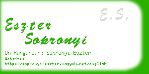 eszter sopronyi business card